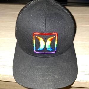 Black Cap with Rainbow Hurley Logo
